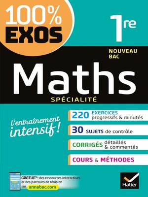 cover image of Maths 1re générale (spécialité)